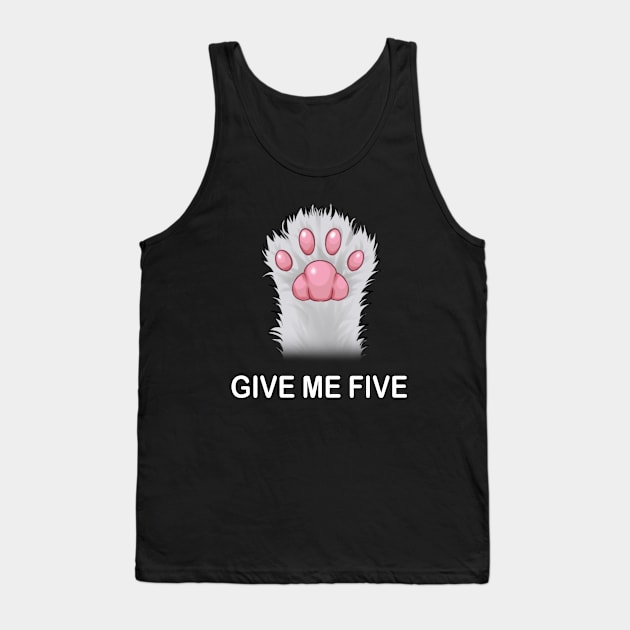 Give Me Five Cat Paw Tank Top by gattoshou